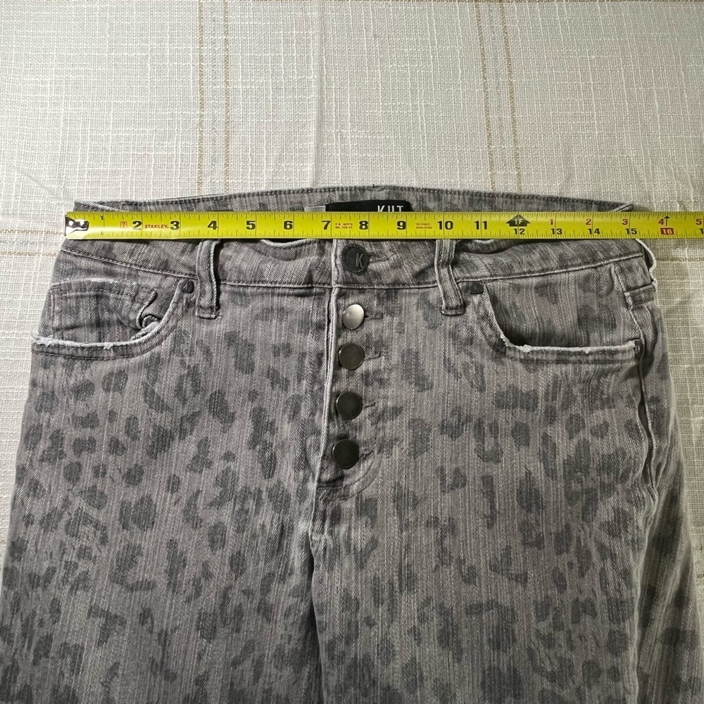Kut from the Kloth Animal Print Skinny Woman’s Jeans Cotton Blend  Size 8 - Picture 5 of 12